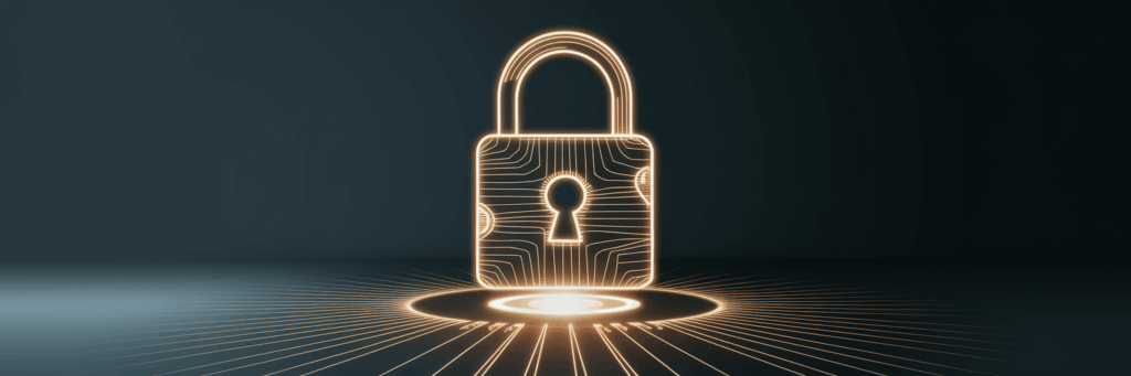 Abstract representation of advanced data security.