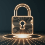 Abstract representation of advanced data security.
