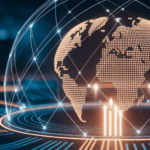 Luminous globe with secure data pathways.