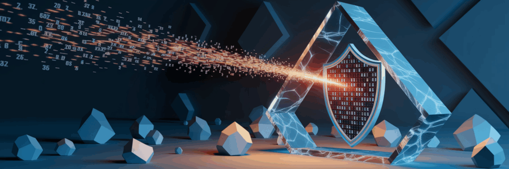 Light passing through prism becoming shield