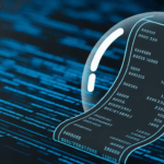 Encrypted digital receipt in protective bubble.