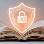 Digital shield protecting an accounting ledger.