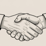 Handshake formed by a custom document.