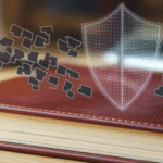 Shield protecting an accounting ledger