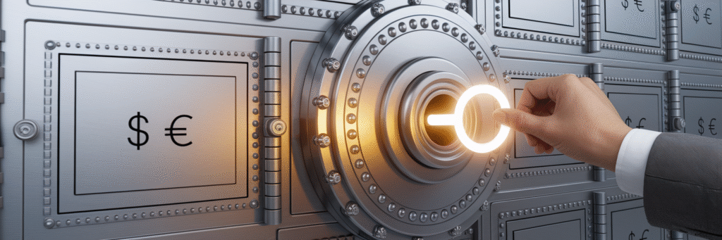 Secure vault for multi-currency accounting