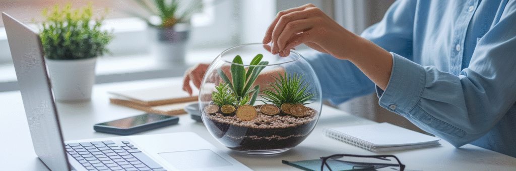 Freelancer managing multi-currency finances securely.