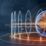 Globe with protected financial data pathways.