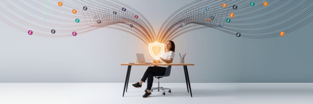 Freelancer managing finances with Zero-Knowledge security.