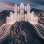 Drawing of a secure data fortress.