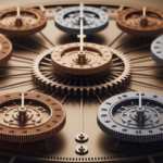 Intricate clockwork mechanism representing multi-currency analysis.