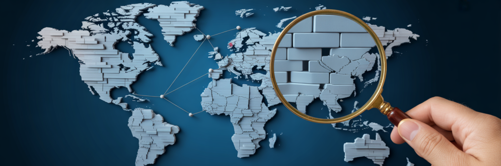 Architectural world map of secure data blocks.