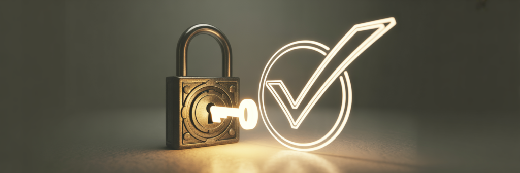 Luminous key verifying a lock without opening it.